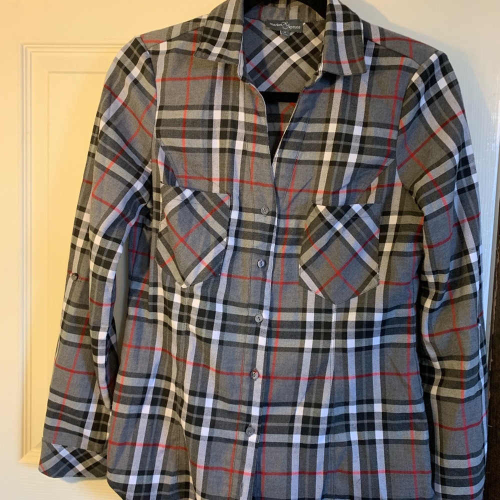 Plaid button down